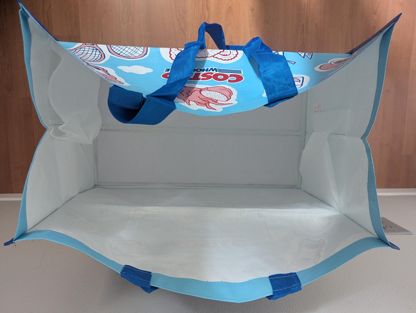 Limited Edition! Costco Teddy Bear Reusable Heavy Duty Tote (Blue)