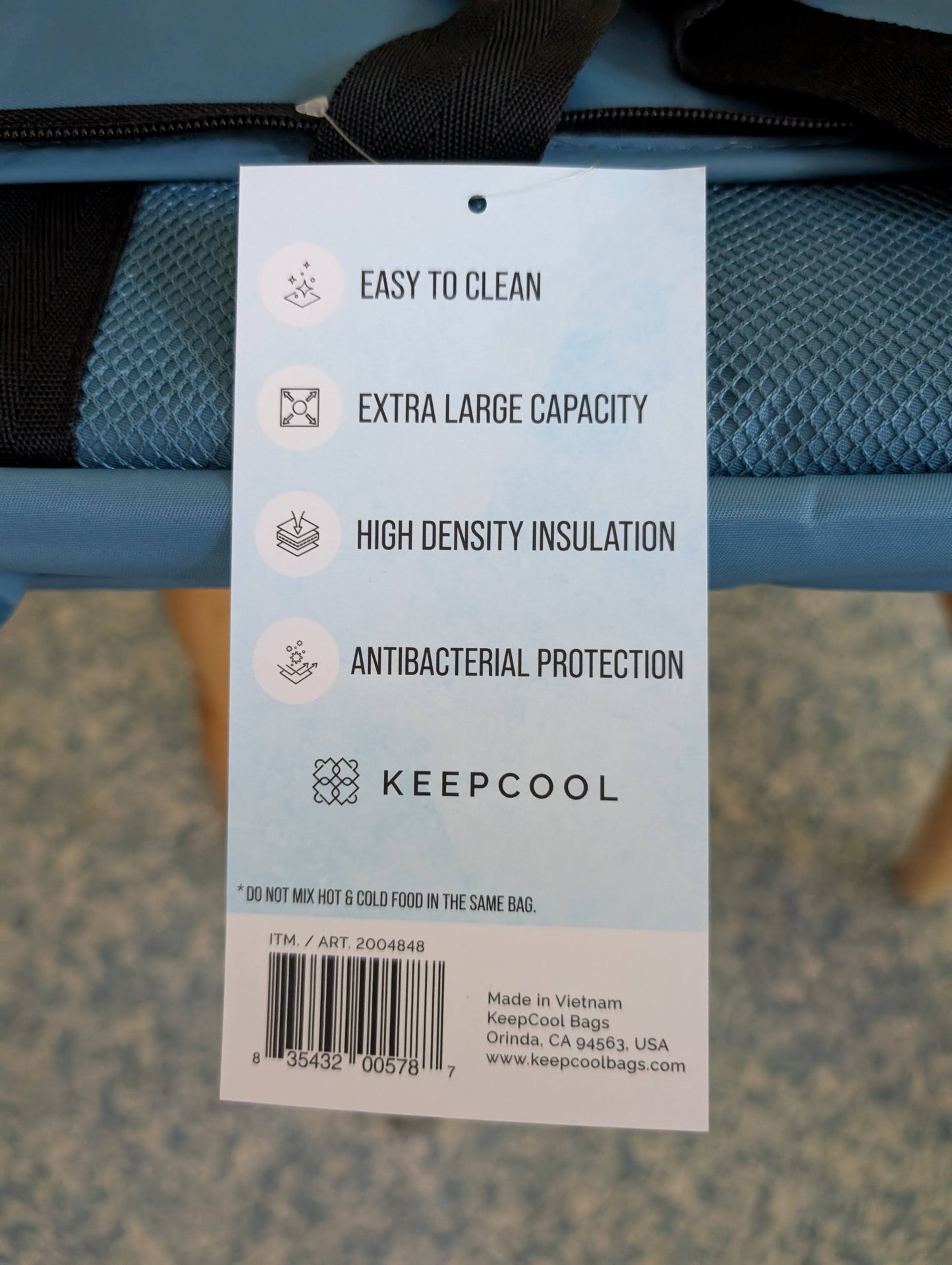 KeepCool Shopping Cooler Tote Bag (Blue)