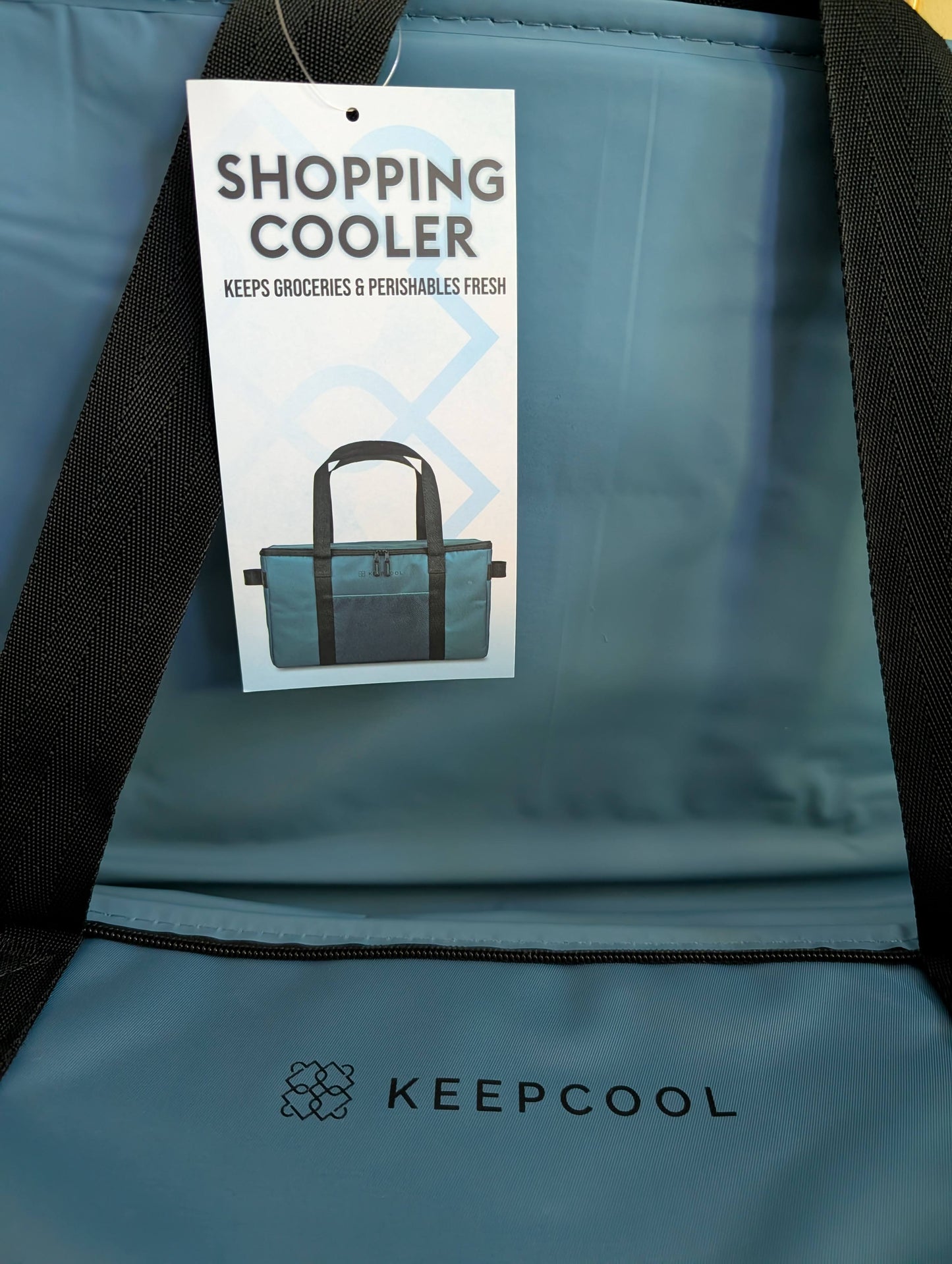 KeepCool Shopping Cooler Tote Bag (Blue)