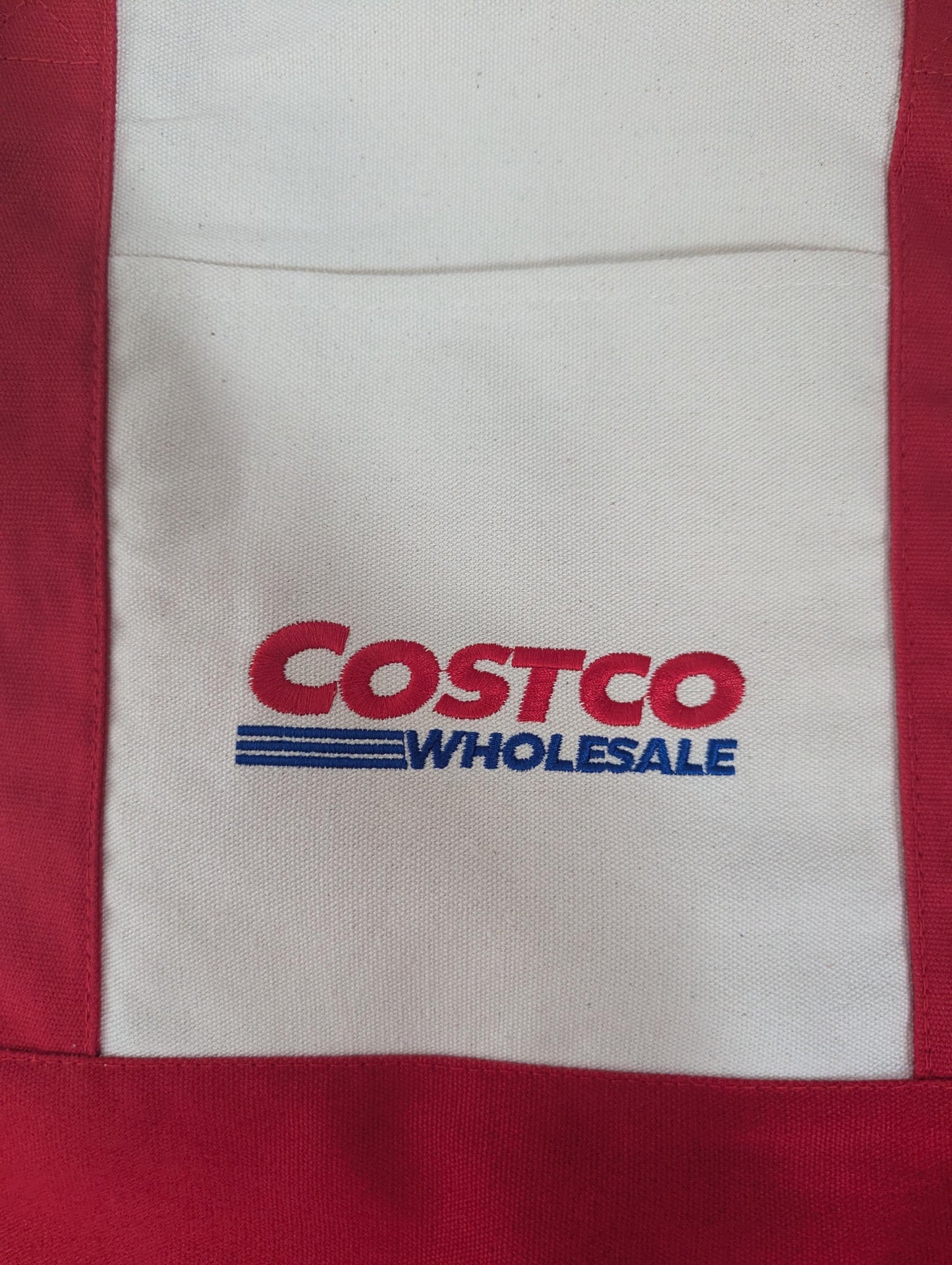 Costco Classic Large Canvas Tote Bag (Red)