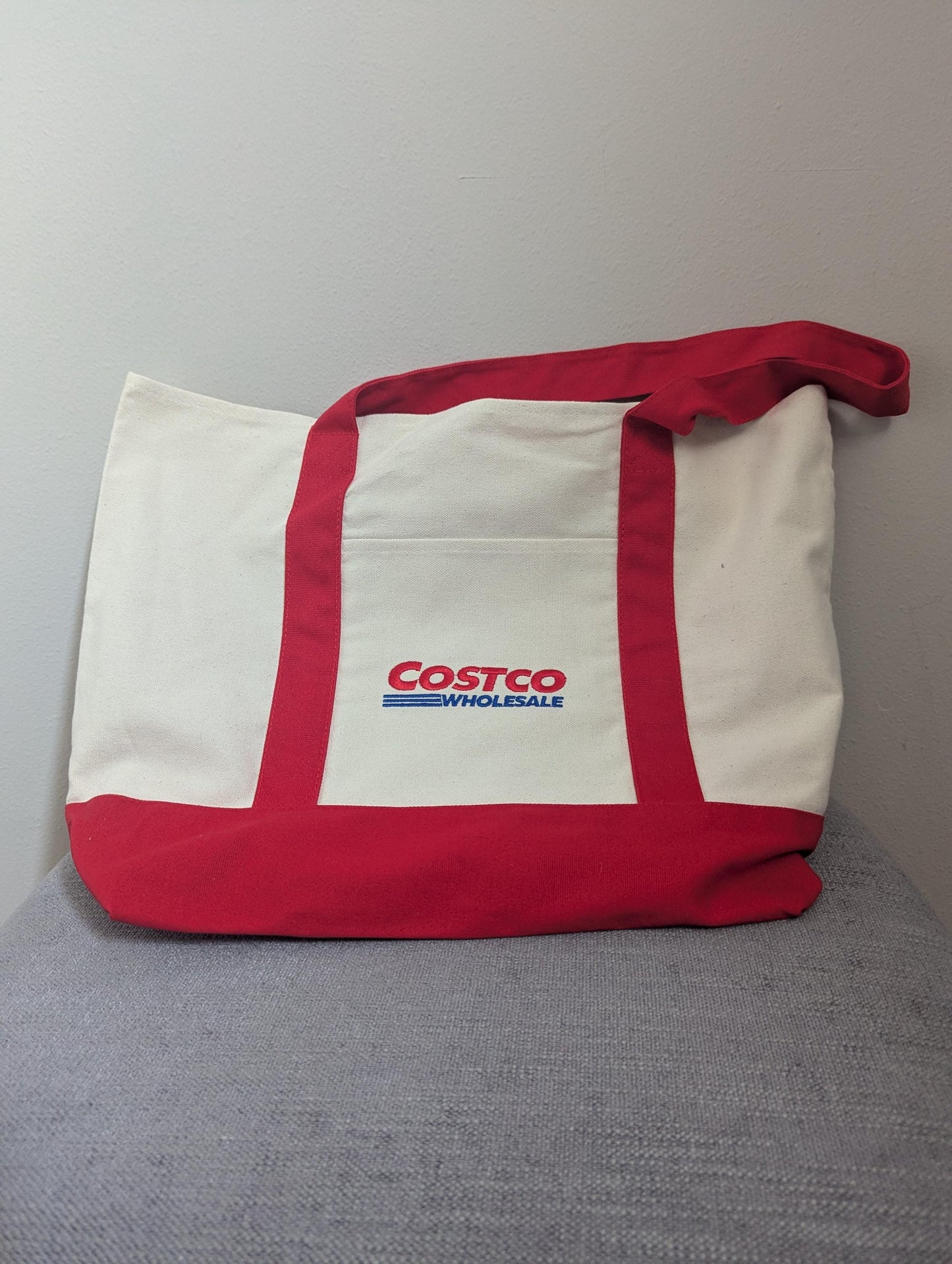 Costco Classic Large Canvas Tote Bag (Red)