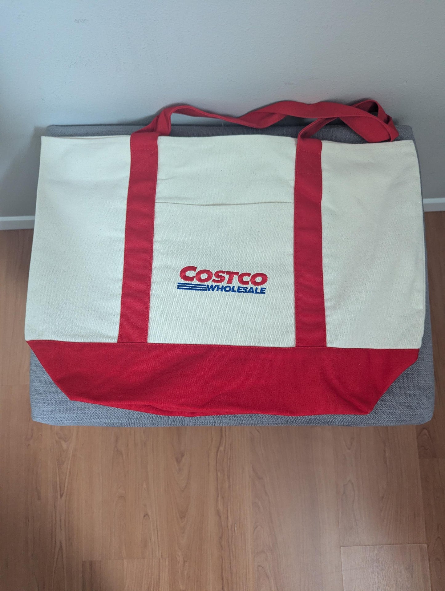 Costco Classic Large Canvas Tote Bag (Red)
