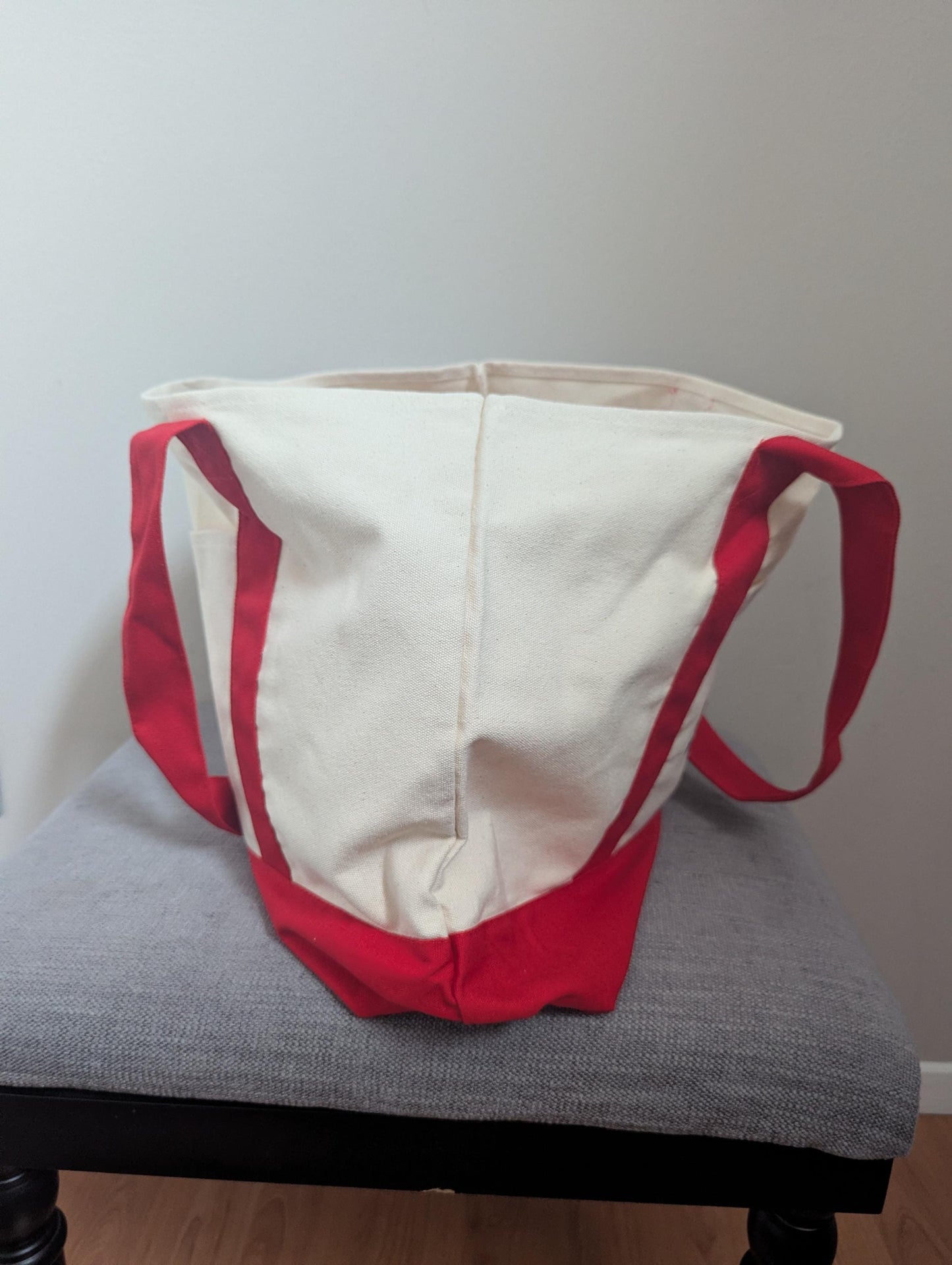 Costco Classic Large Canvas Tote Bag (Red)