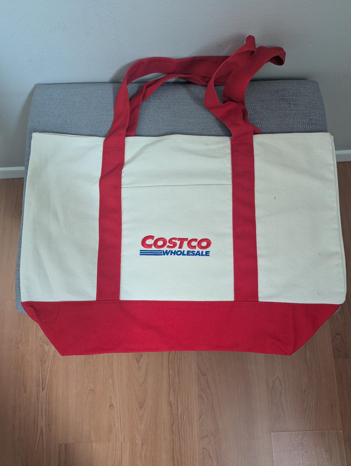 Costco Classic Large Canvas Tote Bag (Red)